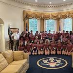 Trojan Patriot Academy group photo at American Village Oval Office