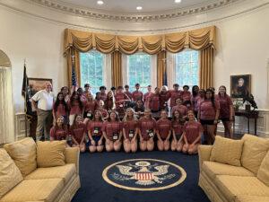 Trojan Patriot Academy group photo at American Village Oval Office